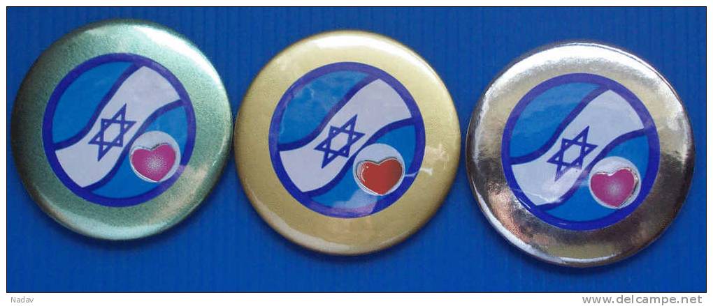 The Souvenir Badges With Strong Magnets #363 &ndash; Flag Of Israel. - Magnets