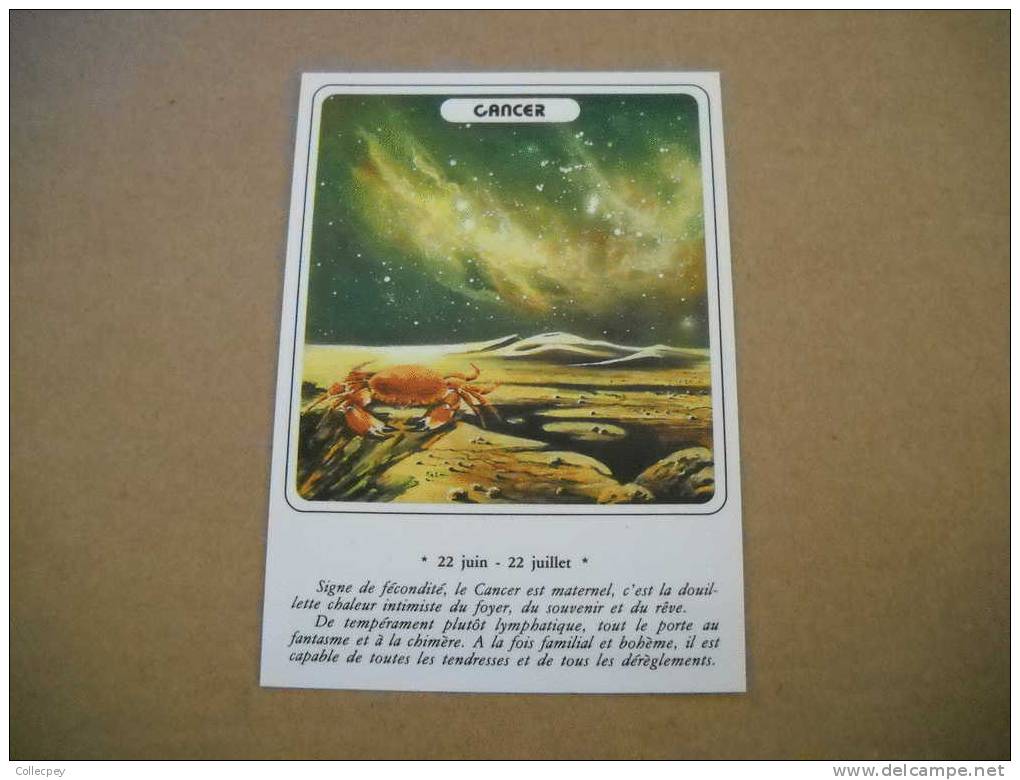 CP HOROSCOPE  ASTROLOGIE Signe Du Zodiaque CANCER Dessin Alain Victor N°2202/4 - Astrologie