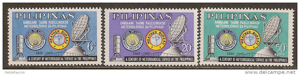 PHILIPPINES - Yvert - 614/16**   - Cote 1,80 € - Climate & Meteorology