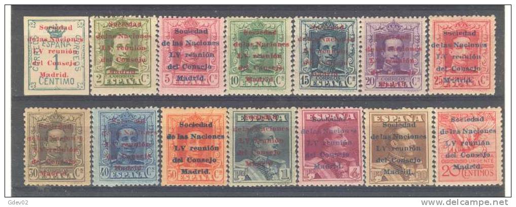 ES455-3790 -MCES1 .España,Spain Espagne SOCIEDAD DE NACIONES 1929 .(.Ed 455/68**) Sin Charnela LUJO - Unused Stamps