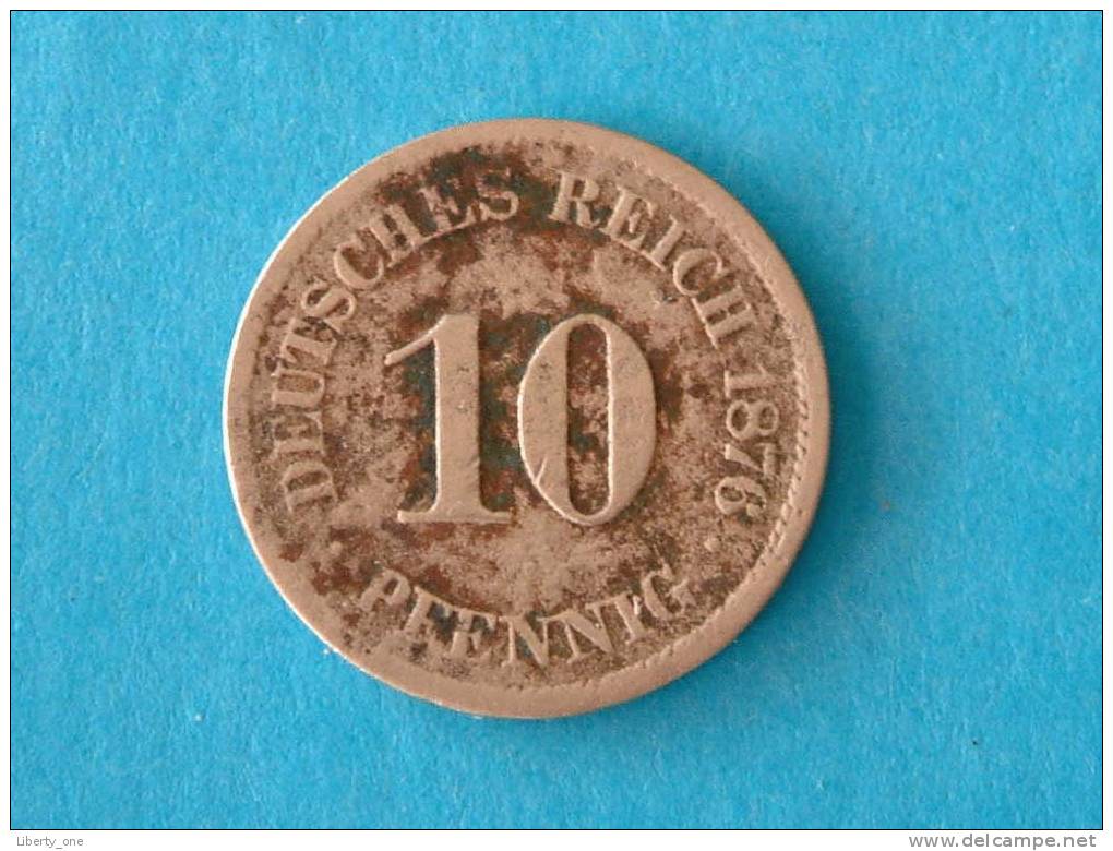 1876 J - 10 PFENNIG / KM 4 ! - 10 Pfennig