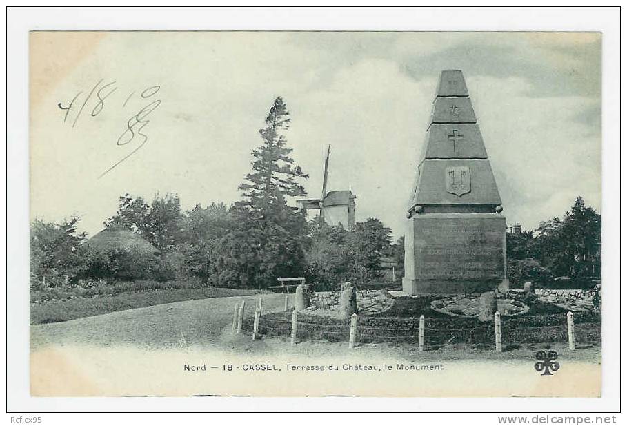 CASSEL - Terrasse Du Château, Le Monument ( MOULIN A VENT ) - Cassel