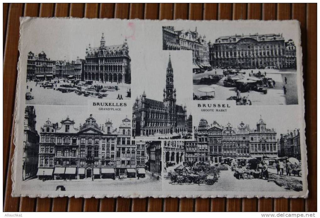 1950 CPSM BRUXELLES BRUSSEL En  BELGIQUE POUR TOULON  FRANCE FLAMME - Mehransichten, Panoramakarten