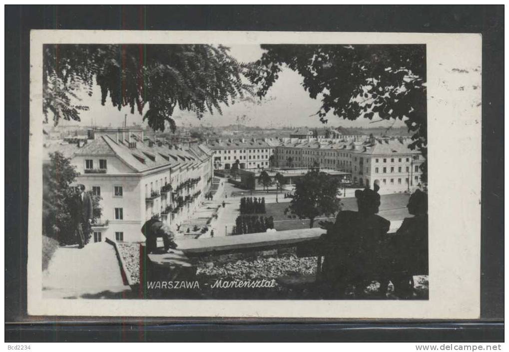 POLAND 1954 POSTALLY USED POSTCARD ( WARSZAWA  MARIENSZTAT) POLISH SPARTAKIAD SLOGAN (MYSLICKI 54 016) SPORTS ATHLETICS - Cartas & Documentos