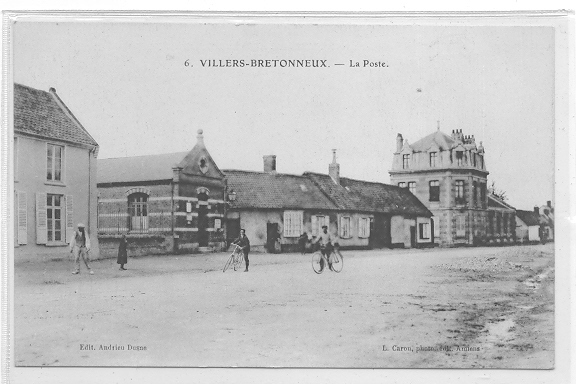 80 )) VILLERS BRETONNEUX - La Poste, Edit Andrieu, ANIMEE - Villers Bretonneux