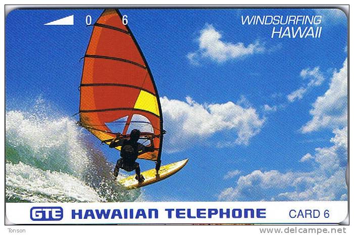 Hawaii, HAW-25, Windsurfing - White Strip,  Mint. - Hawaii