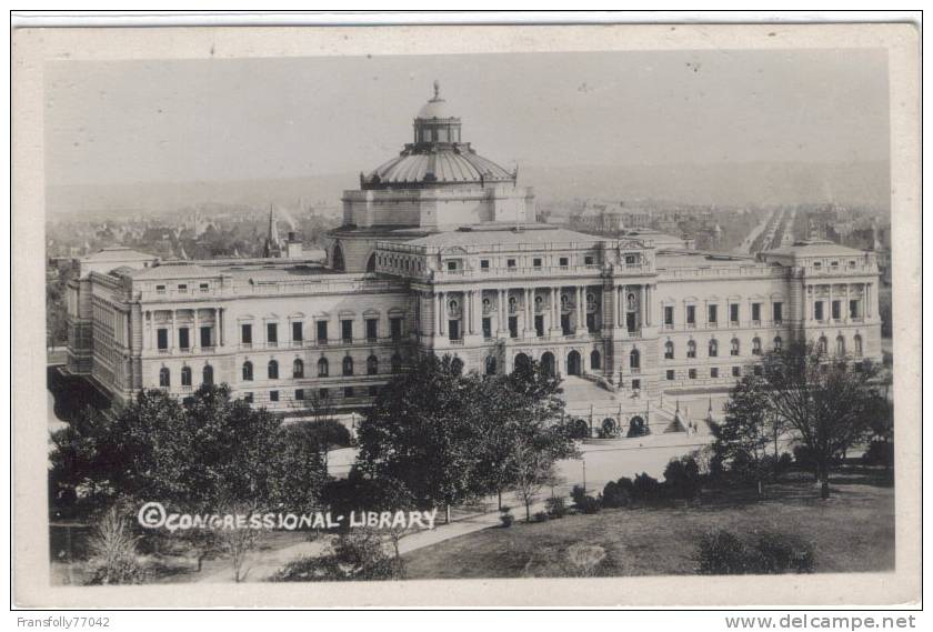 Rppc - U.S.A. - WASHINGTON D.C. - CONGRESSIONAL LIBRARY - CIRCA 1930-40 - Washington DC