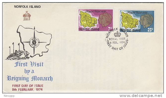 Norfolk Island-1974 Royal Visit FDC - Norfolk Island