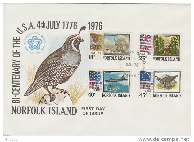 Norfolk Island-1976 Bicentenary Of USA  FDC - Norfolk Island