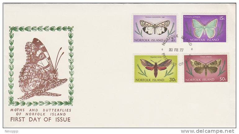 Norfolk Island-1977 Feb Butterrflies  FDC - Butterflies