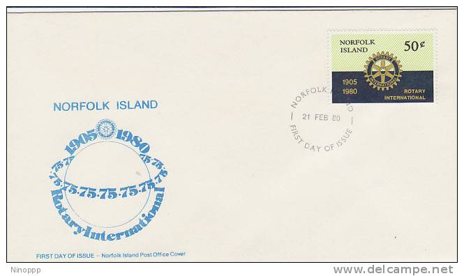 Norfolk Island-1980 Rotary FDC - Norfolk Island