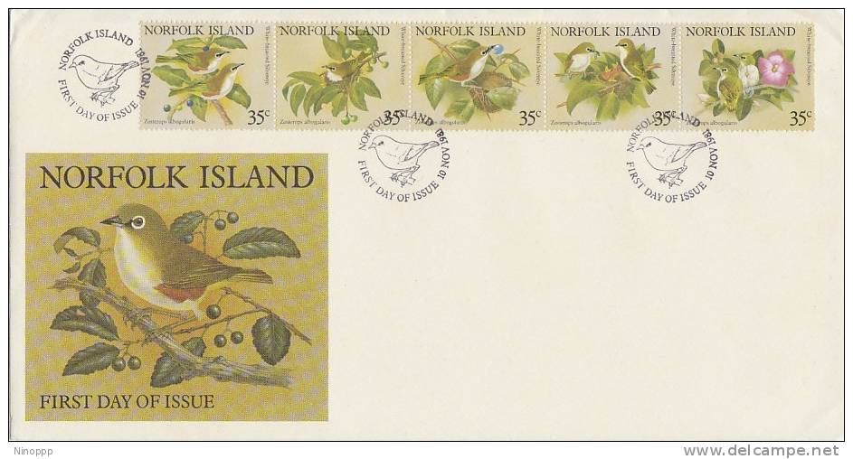 Norfolk Island-1981 Silvereye Bird  FDC - Isla Norfolk