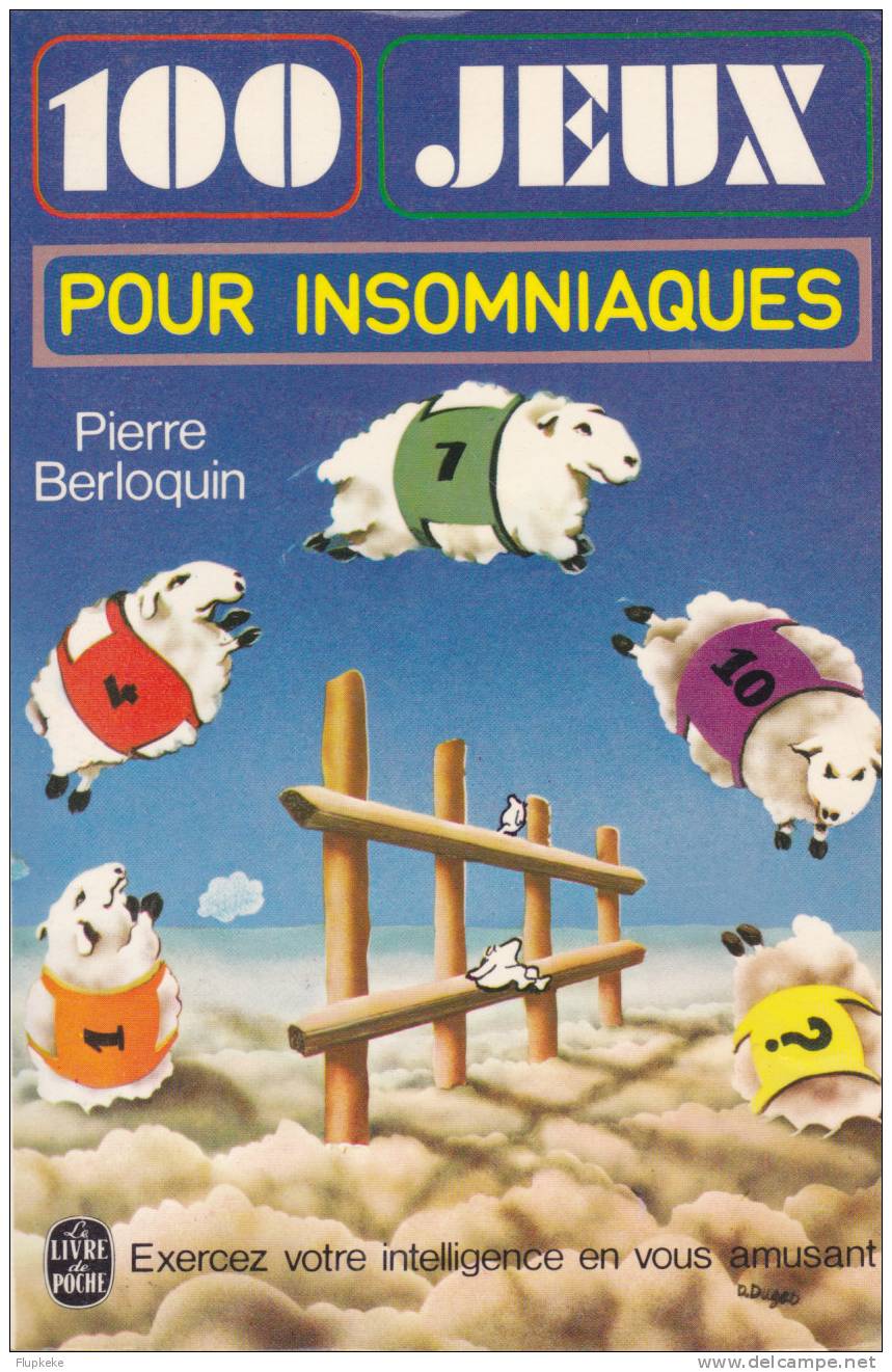 Livre De Poche 8101 Cent Jeux Pour Insomniaques Pierre Berloquin 1977 - Giochi Di Società