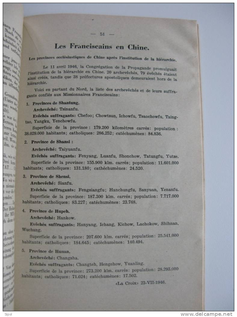 Messager De S.François - Sankt Franziskus Kalender  1947 Bilingue 112 Pages - Kalender