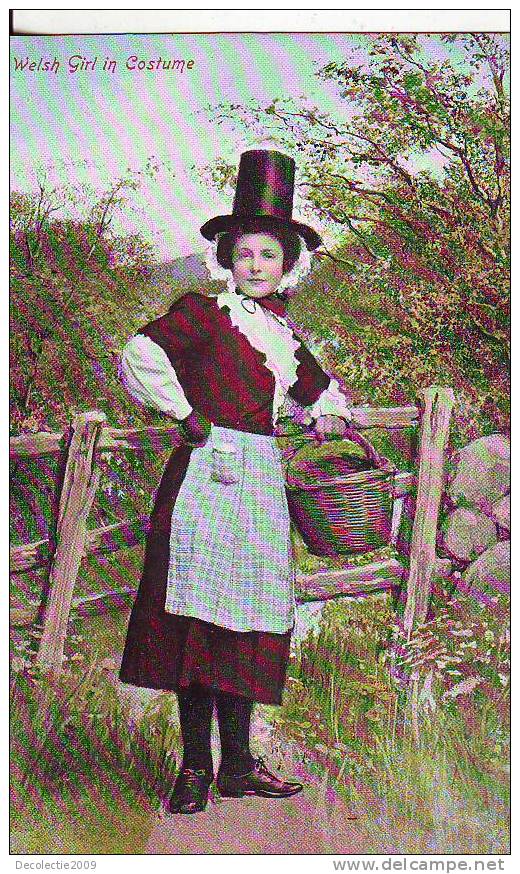 B2246 Wales Welsh Girl In Costume Not Used Good Shape - Flintshire