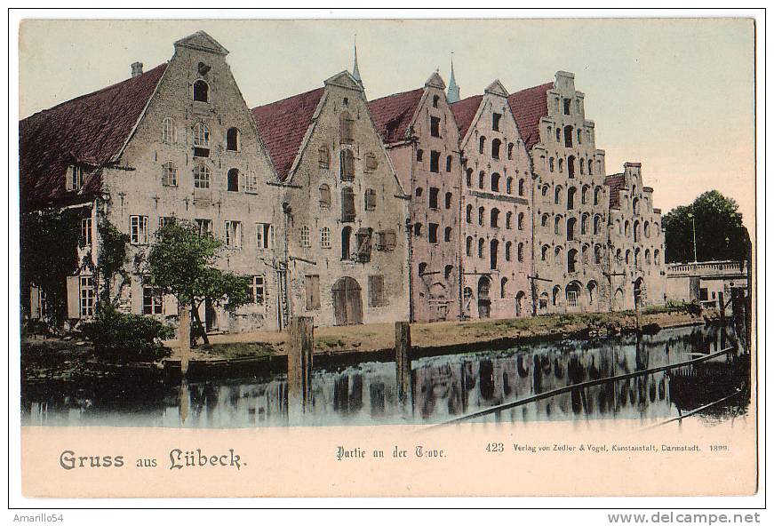 RAR Lübeck - Partie An Der Trave Um 1900 ! - Lübeck