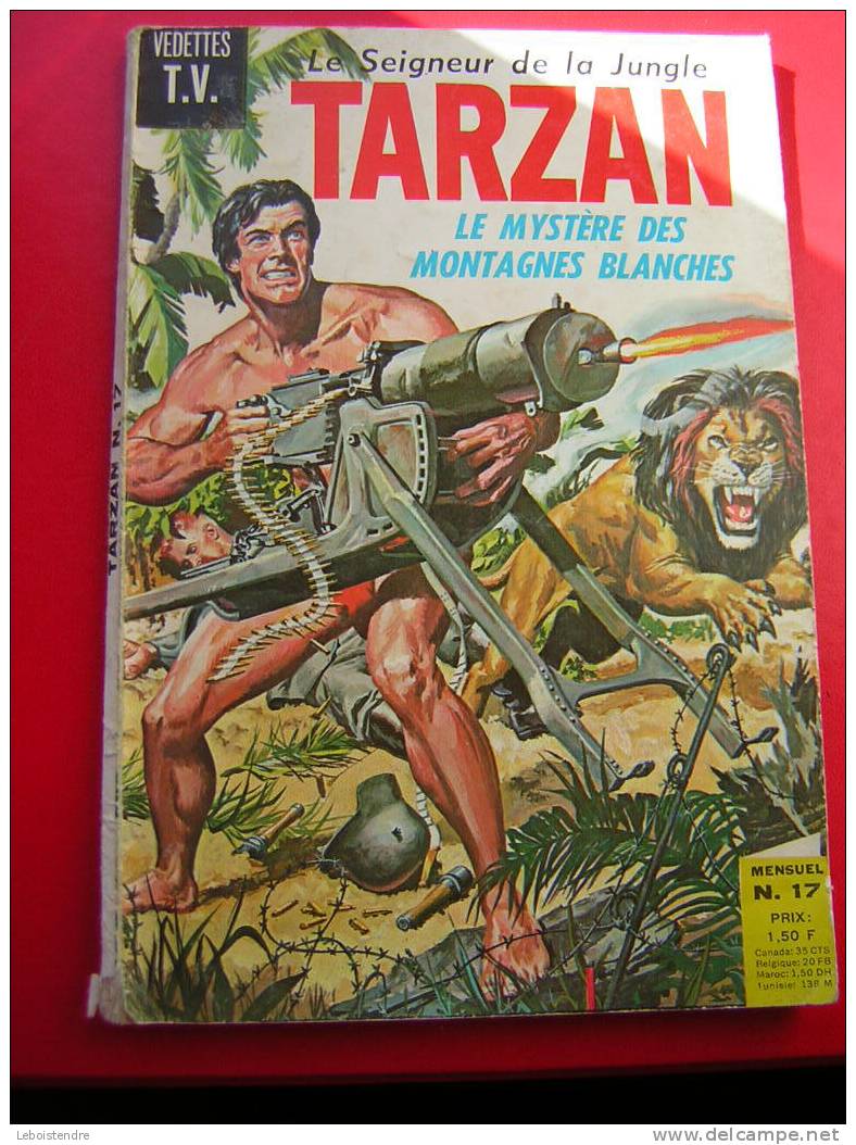 BD- BANDES DESSINEE-VEDETTES T.V -1969-TARZAN N°17 -LE MYSTERE DES MONTAGNES BLANCHES - Tarzan