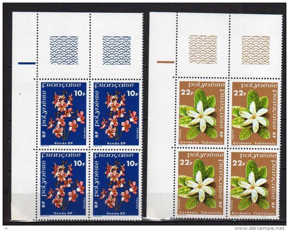 Polynésie Serie N° 128 / 129 En Bloc De 4  Luxe ** - Unused Stamps