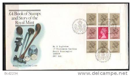 GREAT BRITAIN GB FDC 1983 (14 SEPTEMBEER) MACHIN DEFINITIVES ROYAL MINT BOOKLET EDINBURGH PHILATELIC BUREAU ADDRESSED - 1981-1990 Decimal Issues