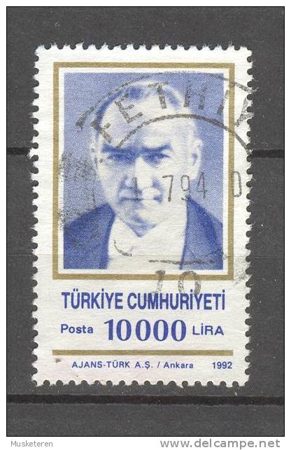 Turkey 1992 Mi. 2951   10 000 L President Atatürk - Gebruikt