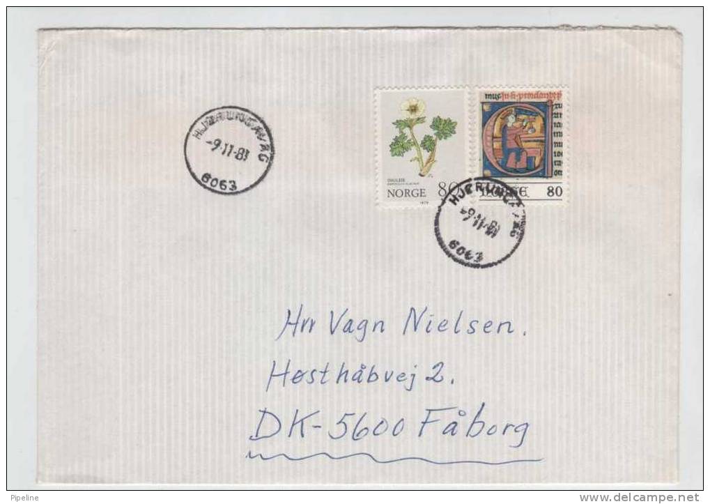 Norway Cover Sent To Denmark Hjörungavag 9-11-1981 - Storia Postale
