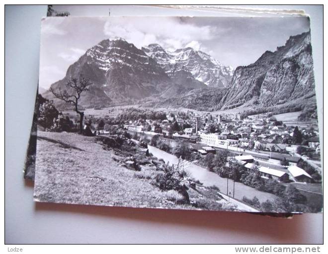 Zwitserland Schweiz Suisse GL Netstal Panorama Mit Bahnhof - Netstal