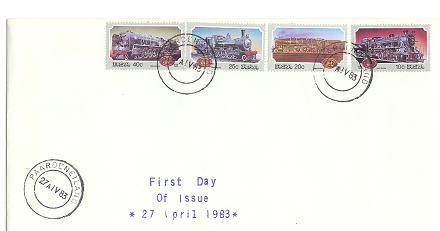 RSA 1983 Unoff. FDC Locomotives Mint #1371 - Trains