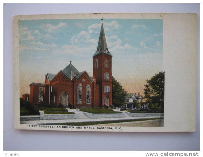 Gastonia NC   First Presbyterian Church      1930 Cancel - Sonstige & Ohne Zuordnung