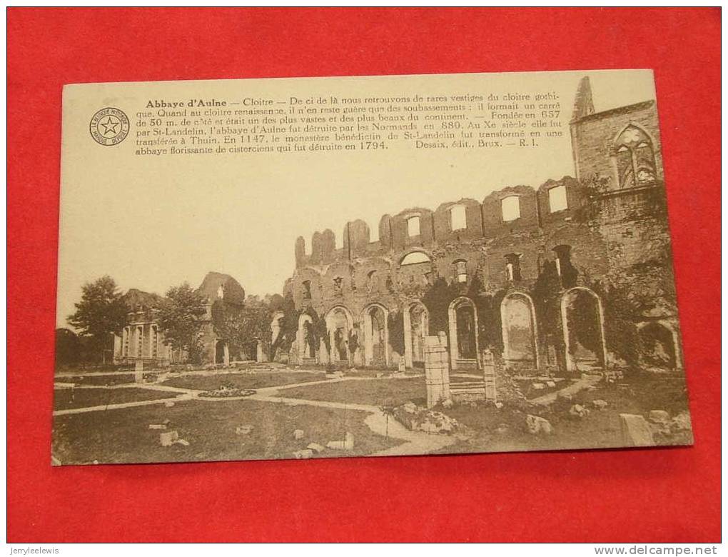Abbaye D´aulne - Le Cloître - Carte D´honneur   -   ( 2 Scans ) - Thuin