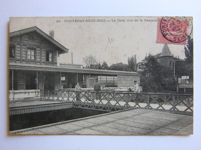 CPA 94 - FONTENAY SOUS BOIS - La Gare Vue De La Passerelle 1906 - Fontenay Sous Bois