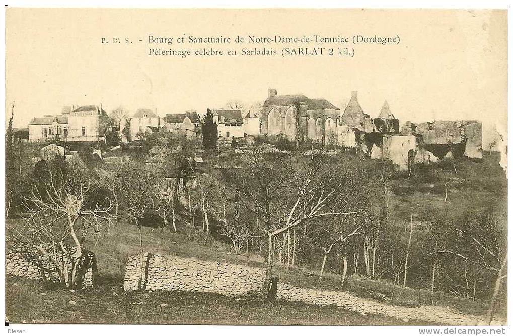 CPA 24 DORDOGNE  BOURG ET SANCTUAIRE DE NOTRE DAME DE TEMNIAC SARLAT - Sarlat La Caneda