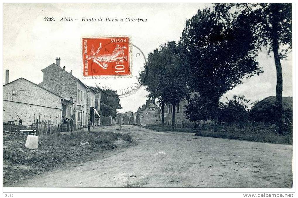 CPA - Ablis (78) - Route De Paris à Chartres - Ablis