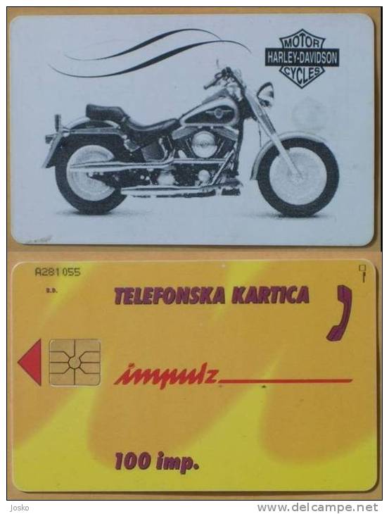 HARLEY DAVIDSON - Slovenia Old And Very Rare Chip Card * Motorcycle Motorbike Moto Motocyclette - Motorfietsen