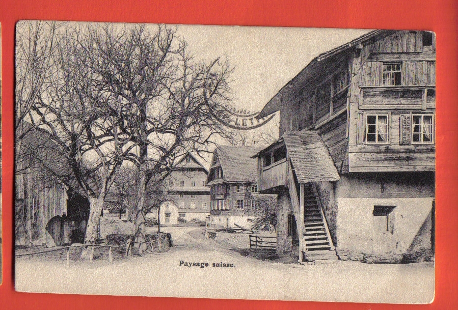 V715 Village Suisse,Dorf In Schweiz.Timbre Manque, Précurseur.1909 Vers Marseille - Dorf