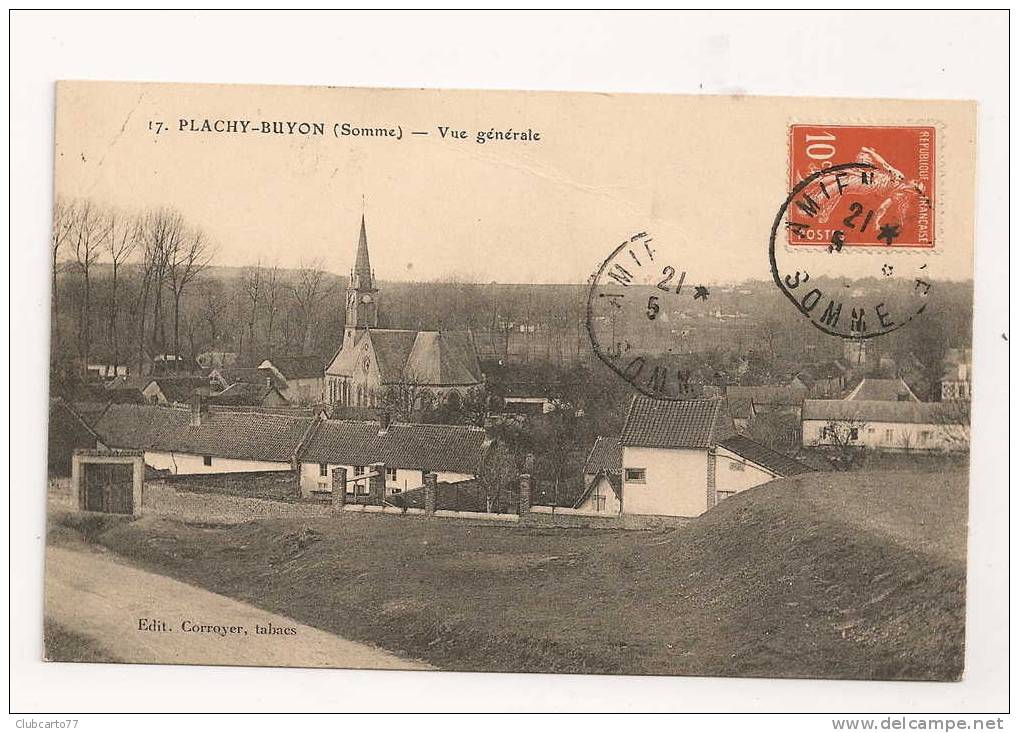 Plachy-Buyon (80) : Vue Générale à L'entrée Du Village En 1912. - Nesle