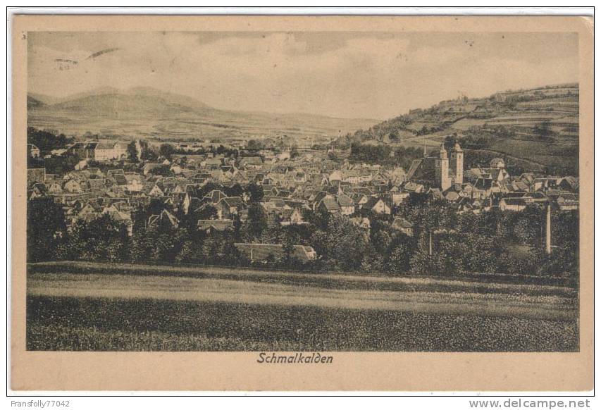 GERMANY - THURINGIA - SCHMALKALDEN -  PANORAMIC OF TOWN - 1923 - Schmalkalden