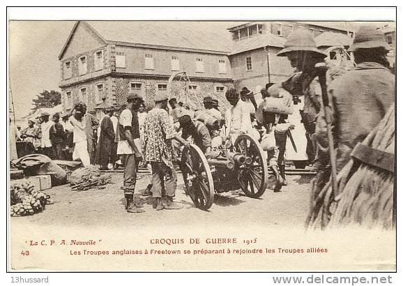 Carte Postale Ancienne Sierra Leone - Les Troupes Anglaises à Freetown Se Préparant - Militaires, English Soldiers - Sierra Leona