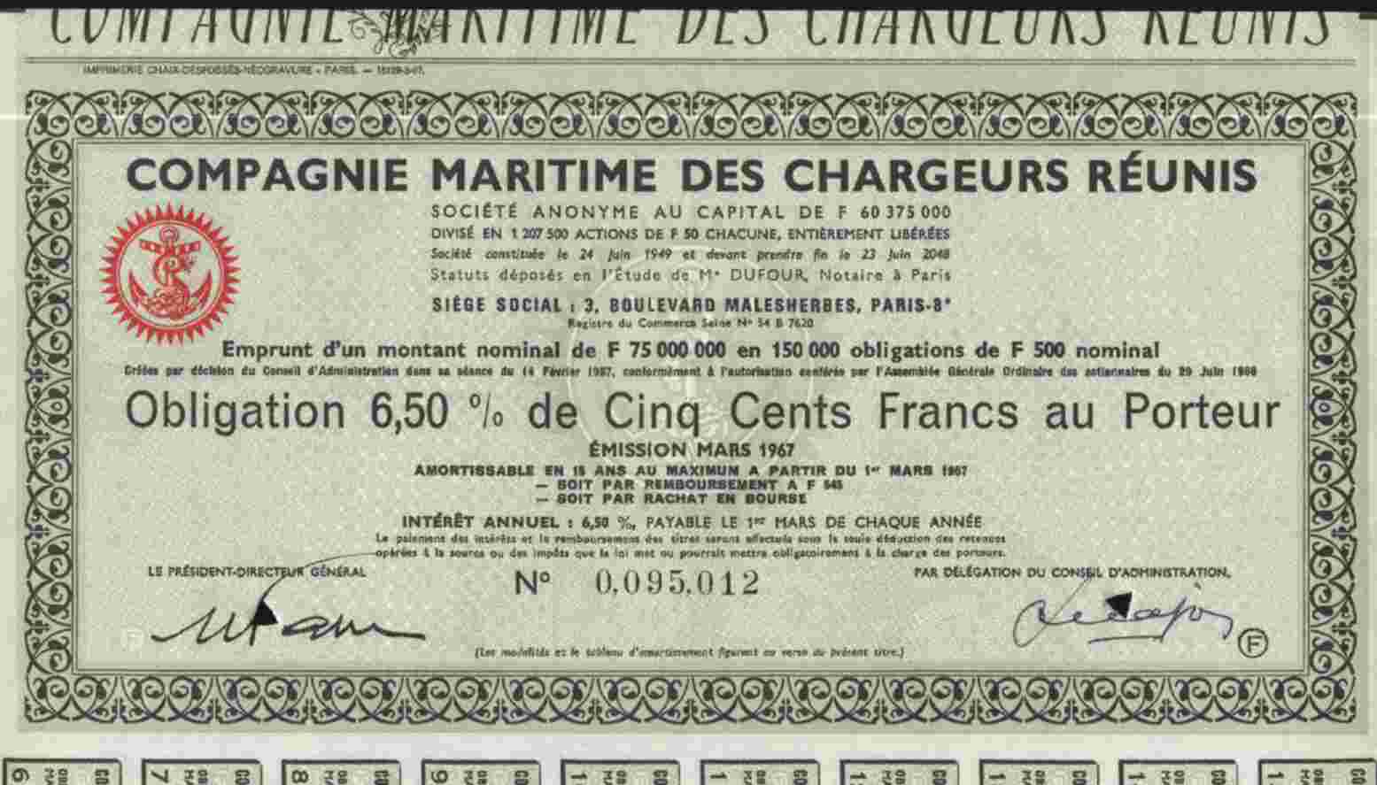 COMPAGNIE MARITIME DES CHARGEURS REUNIS (OB) - Navigation