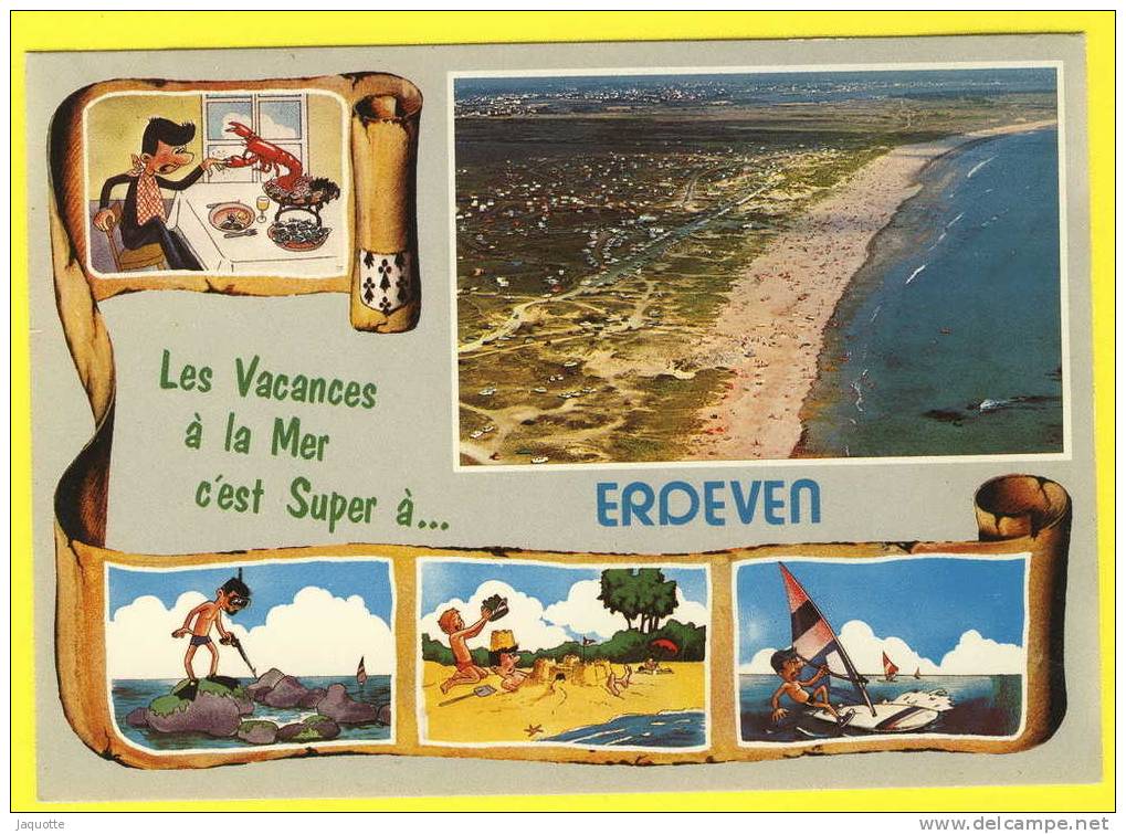 Les Vacances A La Mer C'est Super à ERDEVEN (Morbihan 56) La Plage Et Le Camping - Erdeven