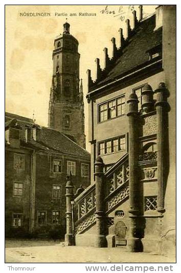 NORDLINGEN  - Partie Am Rathaus  - 1913 - (petite Défaut Bas ) - Noerdlingen