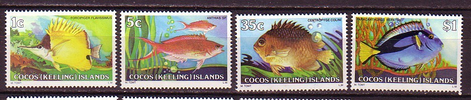 PGL - COCOS ( KEELING ) Yv N°34/37 ** - Isole Cocos (Keeling)