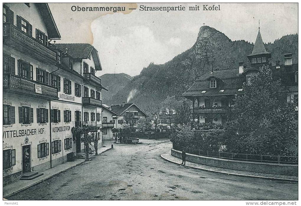 OBERAMMERGAU - Strassenpartie Mit Kofel - Oberammergau