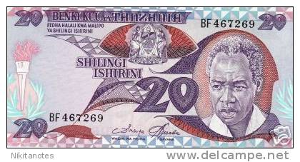 TANZANIA 20 SHILINGI UNC - Tanzania