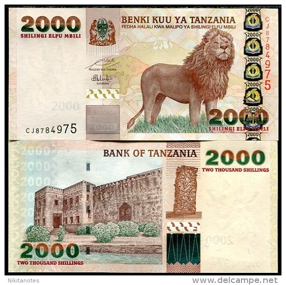 Tanzania P-37 2000 Shilingi 2003 Unc. Banknote - Tanzanie