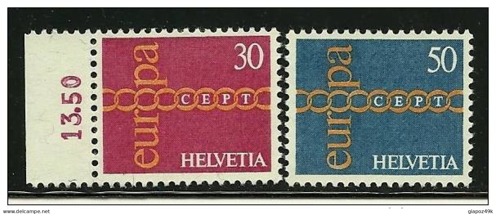 ● EUROPA - 1971 - SVIZZERA - N. 882 / 83  ** , Serie Compl. - Cat. ? €  - Lotto N. 44 - 1971