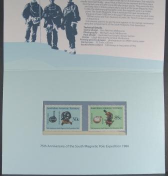 Australian Antarctic Territory 1984 75th Anniversary Pole Expedition Presentation Pack - Other & Unclassified