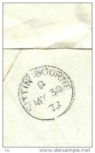 GB, Cover, Red Penny, 1872, Pl 142, Nice Rare - Covers & Documents