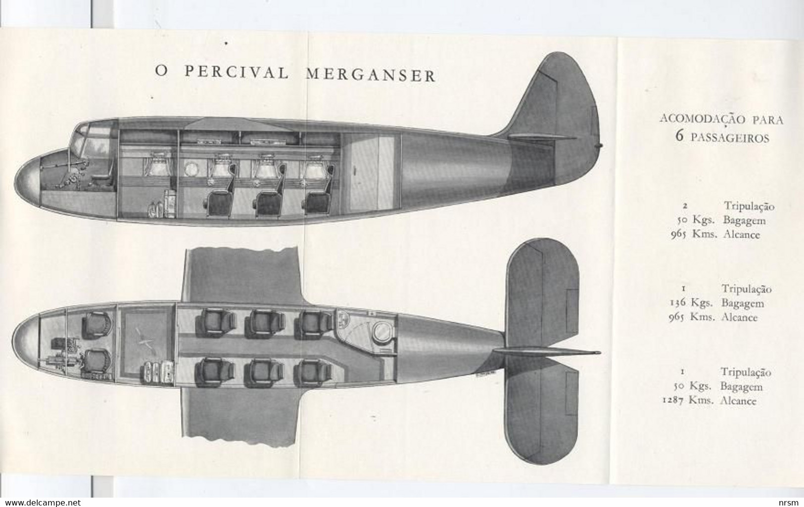 AVIATION / Avion PERCIVAL MERGANSER (TITANINE) - Werbung