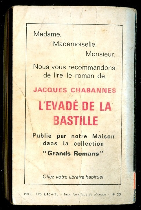 San-Antonio, Fleuve Noir, N° 30 : MES HOMMAGES A LA DONZELLE (1er Trimestre 1965) - San Antonio