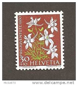 Suisse N°671 Neuf* Fleur Dauphinelle - Unused Stamps